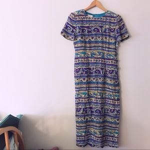 [Vintage] Maggie London 100% Silk Midi Dress